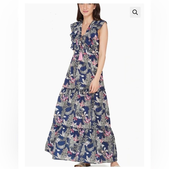 America & Beyond Dresses & Skirts - America & Beyond Tropical "Maui Nights Tiered Maxi Dress